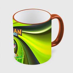Кружка 3D Уставший Rayman Legends, цвет: 3D-оранжевый кант