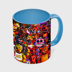 Кружка 3D Fnaf UCN, цвет: 3D-белый + небесно-голубой