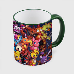 Кружка 3D Cute Fnaf Pattern, цвет: 3D-зеленый кант