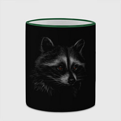 Кружка 3D Милаха енот, цвет: 3D-зеленый кант — фото 2
