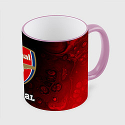 Кружка 3D АРСЕНАЛ Arsenal Разводы, цвет: 3D-розовый кант