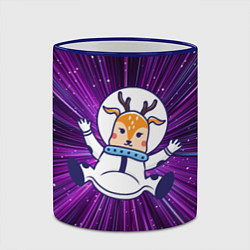 Кружка 3D Космический олень Space Deer, цвет: 3D-синий кант — фото 2