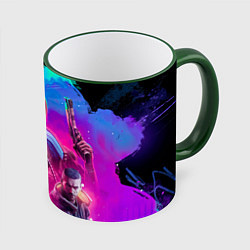 Кружка 3D Vi Ви Cyberpunk 2077, цвет: 3D-зеленый кант