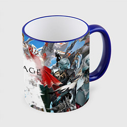 Кружка 3D Hero of Lineage, цвет: 3D-синий кант