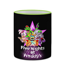 Кружка 3D Game Five Nights at Freddys: Security Breach, цвет: 3D-светло-зеленый кант — фото 2