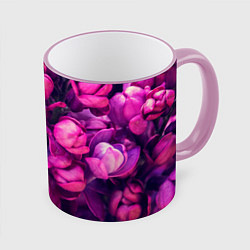Кружка 3D Flowers fresh, цвет: 3D-розовый кант
