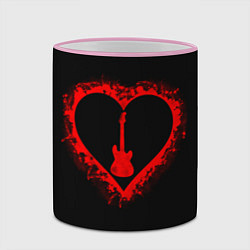 Кружка 3D Любовь к музыке Гитара, цвет: 3D-розовый кант — фото 2