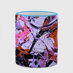 Кружка 3D Color abstraction Pattern Vanguard, цвет: 3D-небесно-голубой кант — фото 2