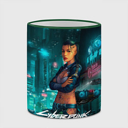Кружка 3D Vi cyberpunk2077 Ви, цвет: 3D-зеленый кант — фото 2