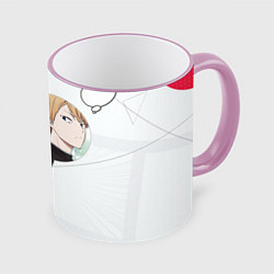 Кружка 3D Kaguya and Shirogane Love, цвет: 3D-розовый кант