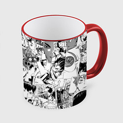 Кружка 3D Волейбол!! pattern, цвет: 3D-красный кант