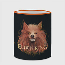 Кружка 3D Алый волк из Elden Ring, цвет: 3D-оранжевый кант — фото 2
