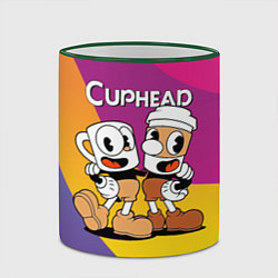 Кружка 3D Cuphead Show Чашечки, цвет: 3D-зеленый кант — фото 2