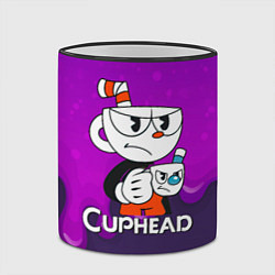 Кружка 3D Недовольная чашечка cuphead, цвет: 3D-черный кант — фото 2