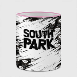 Кружка 3D Южный парк - персонажи и логотип South Park, цвет: 3D-розовый кант — фото 2