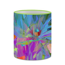 Кружка 3D Abstract color pattern Summer 2022, цвет: 3D-светло-зеленый кант — фото 2