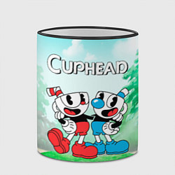 Кружка 3D Cuphead Красная и синяя чашечка, цвет: 3D-черный кант — фото 2