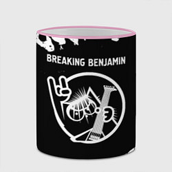 Кружка 3D Breaking Benjamin КОТ Брызги, цвет: 3D-розовый кант — фото 2