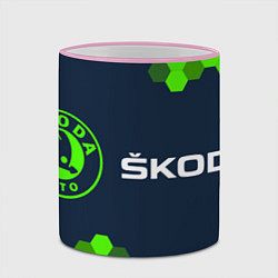 Кружка 3D ШКОДА - Графика, цвет: 3D-розовый кант — фото 2