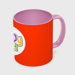 Кружка 3D HAPPY MILF, цвет: 3D-белый + розовый