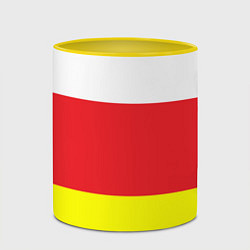 Кружка 3D СЕВЕРНАЯ ОСЕТИЯ РЕСПУБЛИКА, цвет: 3D-белый + желтый — фото 2