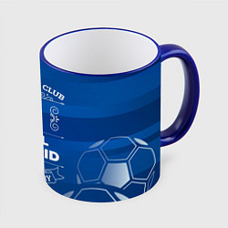 Кружка 3D Real Madrid FC 1, цвет: 3D-синий кант