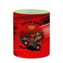 Кружка 3D QUAD BIKE Квадроцикл, цвет: 3D-светло-зеленый кант — фото 2