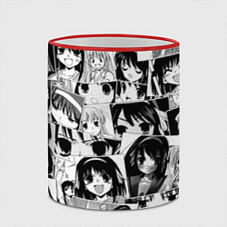 Кружка 3D Харухи Судзумия паттерн, цвет: 3D-красный кант — фото 2