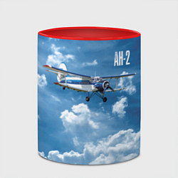 Кружка 3D Самолет Ан-2, цвет: 3D-белый + красный — фото 2