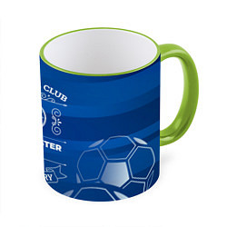 Кружка 3D Manchester City FC 1, цвет: 3D-светло-зеленый кант