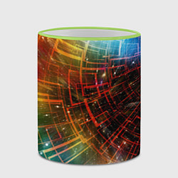 Кружка 3D Portal - Neon Space - туннель из энергетических па, цвет: 3D-светло-зеленый кант — фото 2