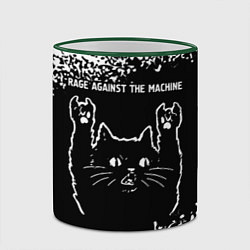 Кружка 3D Rage Against The Machine Rock Cat, цвет: 3D-зеленый кант — фото 2