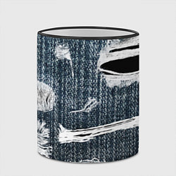 Кружка 3D Джинсовое рваньё Fashion trend, цвет: 3D-черный кант — фото 2