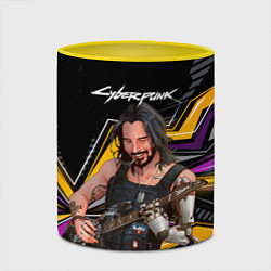 Кружка 3D Johnny гитарист cyberpunk2077, цвет: 3D-белый + желтый — фото 2