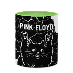 Кружка 3D Pink Floyd Rock Cat, цвет: 3D-белый + светло-зеленый — фото 2