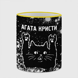 Кружка 3D Агата Кристи Rock Cat FS, цвет: 3D-желтый кант — фото 2