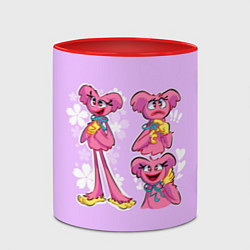 Кружка 3D РАЗНАЯ КИССИ МИССИ KISSY MISSY, цвет: 3D-белый + красный — фото 2
