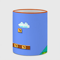 Кружка 3D Марио дизайн, цвет: 3D-оранжевый кант — фото 2