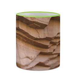 Кружка 3D Рельефные скалы Relief rocks, цвет: 3D-светло-зеленый кант — фото 2