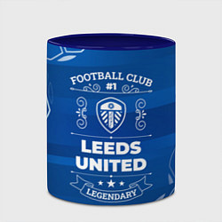 Кружка 3D Leeds United Football Club Number 1, цвет: 3D-белый + синий — фото 2