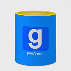 Кружка 3D Garrys Mod логотип, цвет: 3D-белый + желтый — фото 2