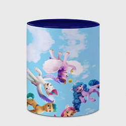 Кружка 3D My Little Pony летают в облаках, цвет: 3D-белый + синий — фото 2