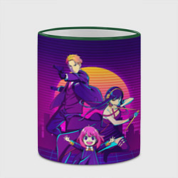 Кружка 3D СЕМЬЯ ШПИОНА SPY X FAMILY ЛОЙД, АНЯ, ЙОР, цвет: 3D-зеленый кант — фото 2