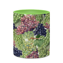 Кружка 3D Кисти Винограда, цвет: 3D-белый + светло-зеленый — фото 2