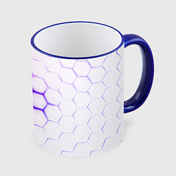 Кружка 3D НЕОНОВОЕ СВЕЧЕНИЕ ИЗ ПОД ПЛИT, цвет: 3D-синий кант