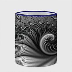 Кружка 3D Футуристический фрактальный абстрактный паттерн Fu, цвет: 3D-синий кант — фото 2