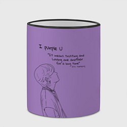 Кружка 3D I PURPLE U - TAEHYUNG BTS, цвет: 3D-черный кант — фото 2