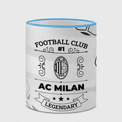 Кружка 3D AC Milan Football Club Number 1 Legendary, цвет: 3D-небесно-голубой кант — фото 2