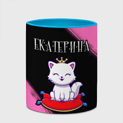 Кружка 3D Екатерина - КОШКА - Краска, цвет: 3D-белый + небесно-голубой — фото 2
