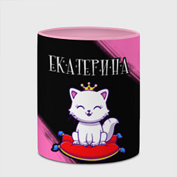 Кружка 3D Екатерина - КОШКА - Краска, цвет: 3D-белый + розовый — фото 2
